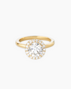 1.5ct 14K Yellow Gold Diamond Halo Ring