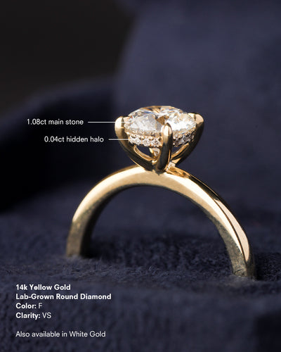 1ct 14K Yellow Gold Diamond Ring