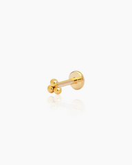 Rue Gold Flatback Stud | Penny Pairs
