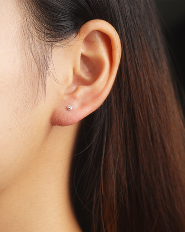 Livi Lab Grown Diamond Silver Studs | Penny Pairs