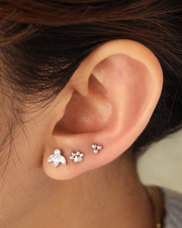 Rue Silver Flatback Stud | Penny Pairs