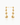 Brenda Gold Drop Studs | Penny Pairs