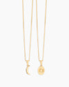 Sun and Moon Gold Necklace Set