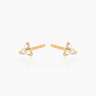 Tia Lab Grown Diamond Gold Studs | Penny Pairs