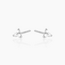 Tia Lab Grown Diamond Silver Studs | Penny Pairs