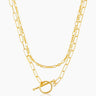 The Venice, a gold illusion necklace that features two styles in one chain