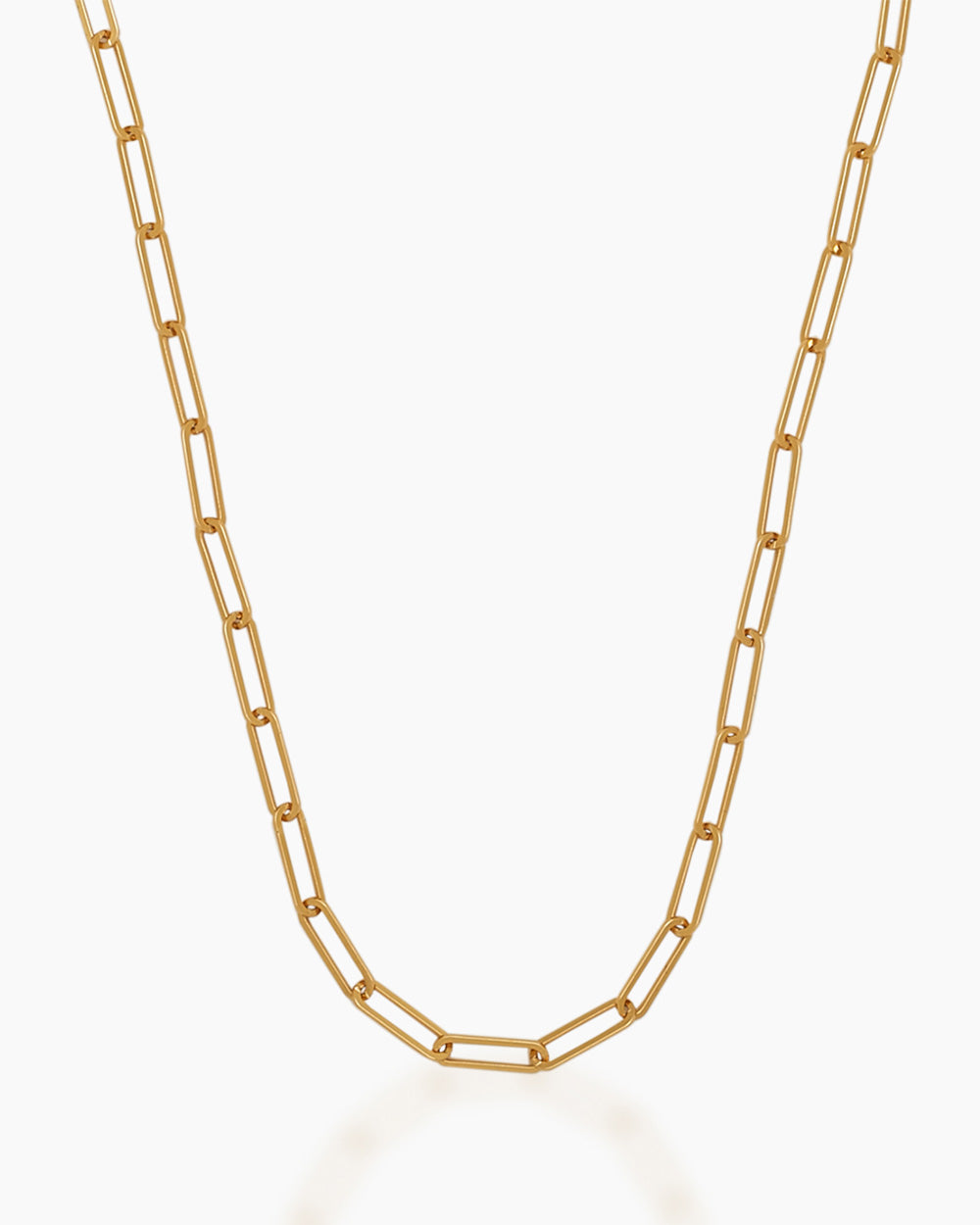 Paperclip Gold Chain Necklace