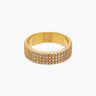 Half Pavé Band Gold Ring | Penny Pairs