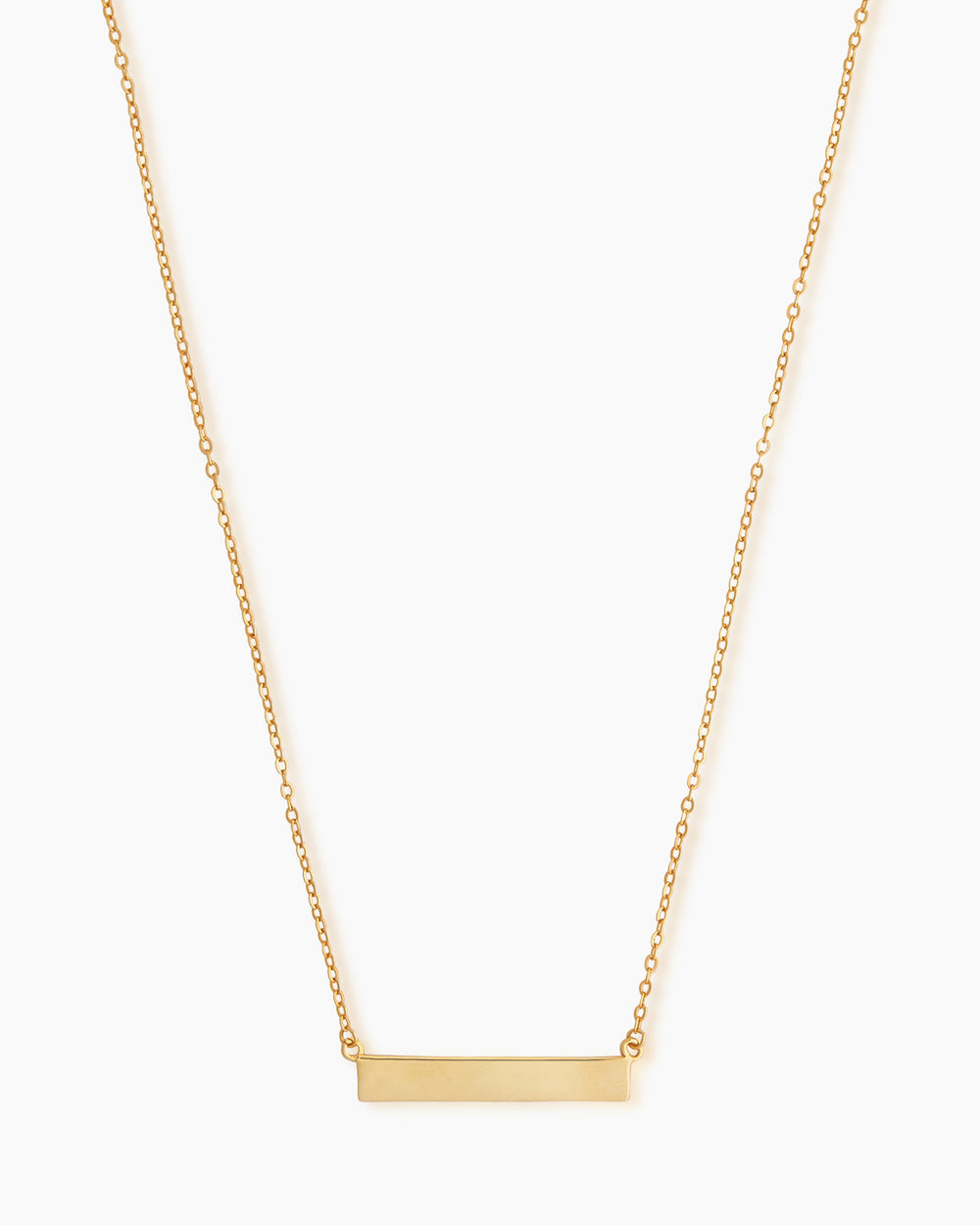 Engravable Gold Bar Necklace