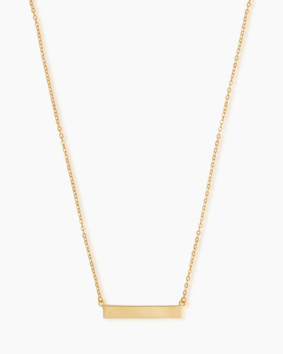 Gold Bar Necklace - Simple Bar Necklace - Minimalist Bar Necklace