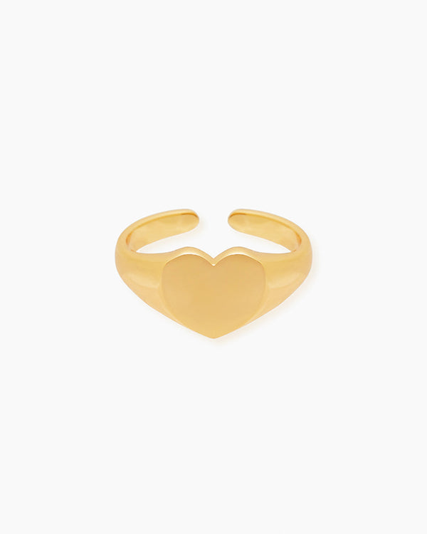 Chã RI Heart Vermeil Ring