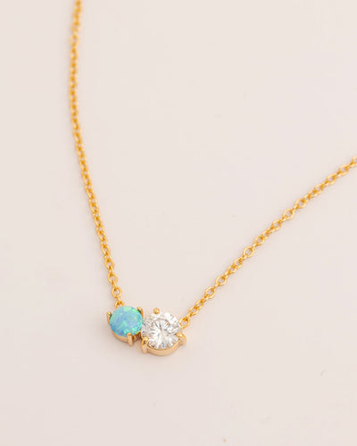 Kiana Opal Gold Necklace