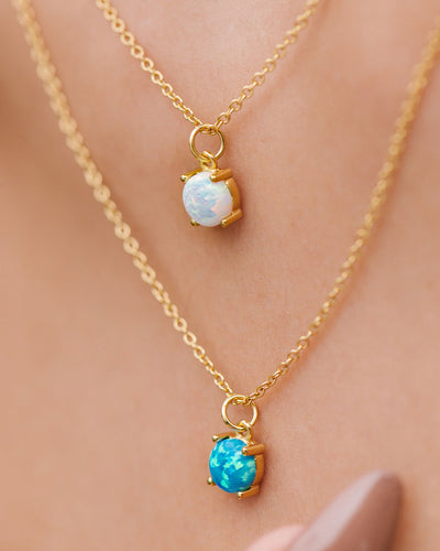 Athena Opal Gold Necklace